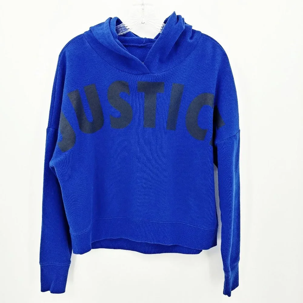 Justice Girls Royal Blue Dolman Sleeve Hoodie